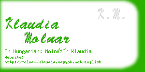 klaudia molnar business card